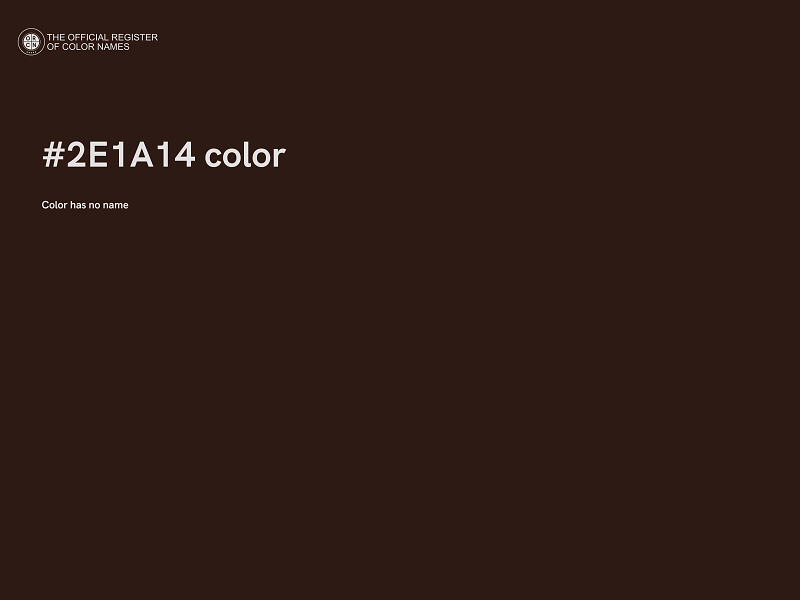 #2E1A14 color image