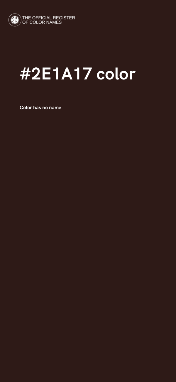 #2E1A17 color image