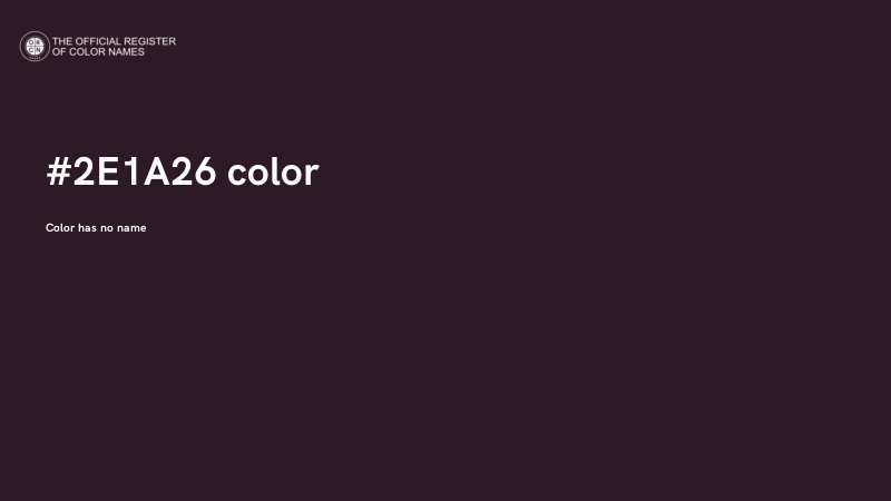 #2E1A26 color image