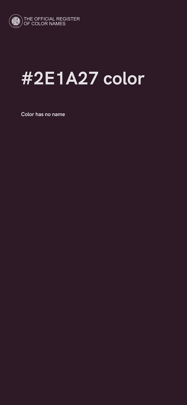 #2E1A27 color image