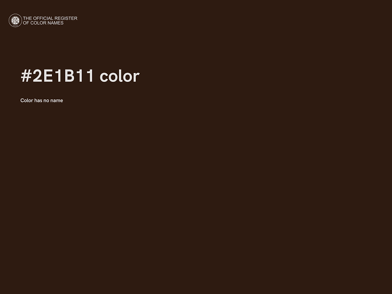 #2E1B11 color image