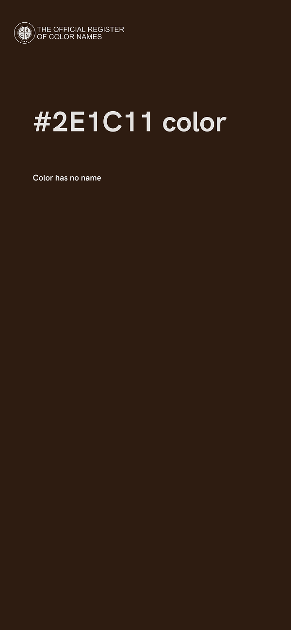 #2E1C11 color image