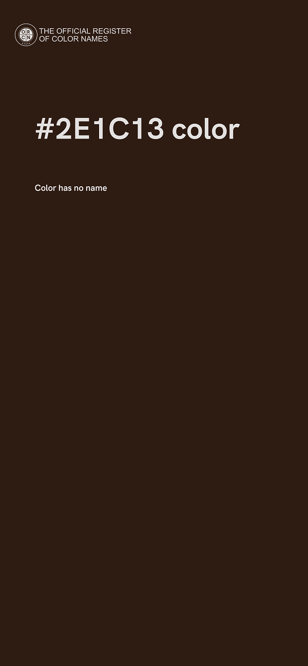 #2E1C13 color image
