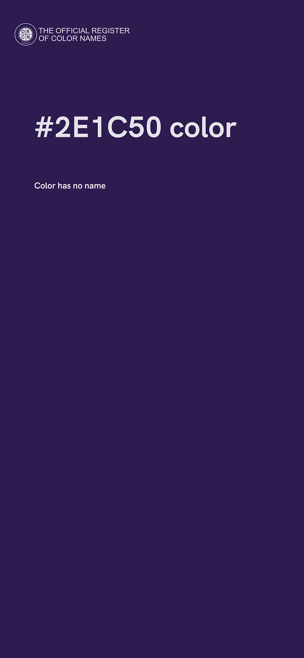 #2E1C50 color image
