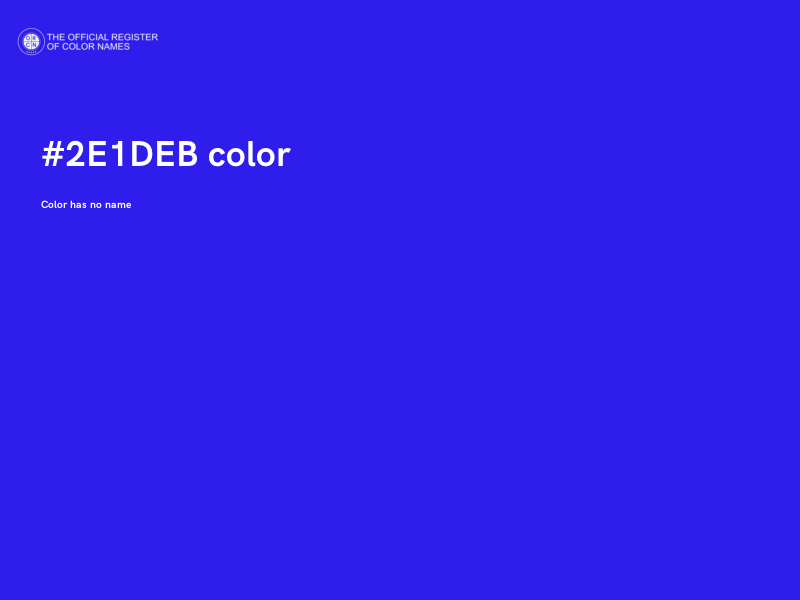 #2E1DEB color image