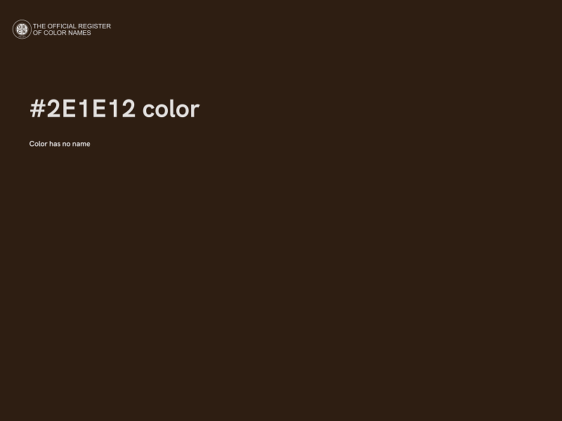 #2E1E12 color image