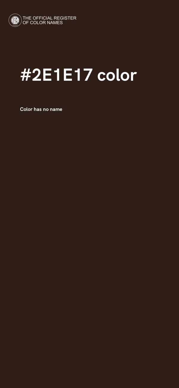 #2E1E17 color image