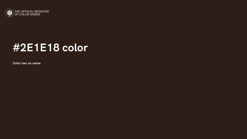 #2E1E18 color image