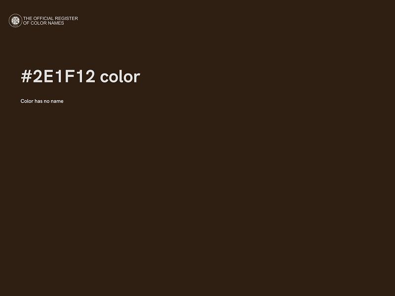 #2E1F12 color image