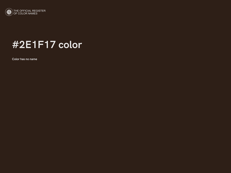 #2E1F17 color image