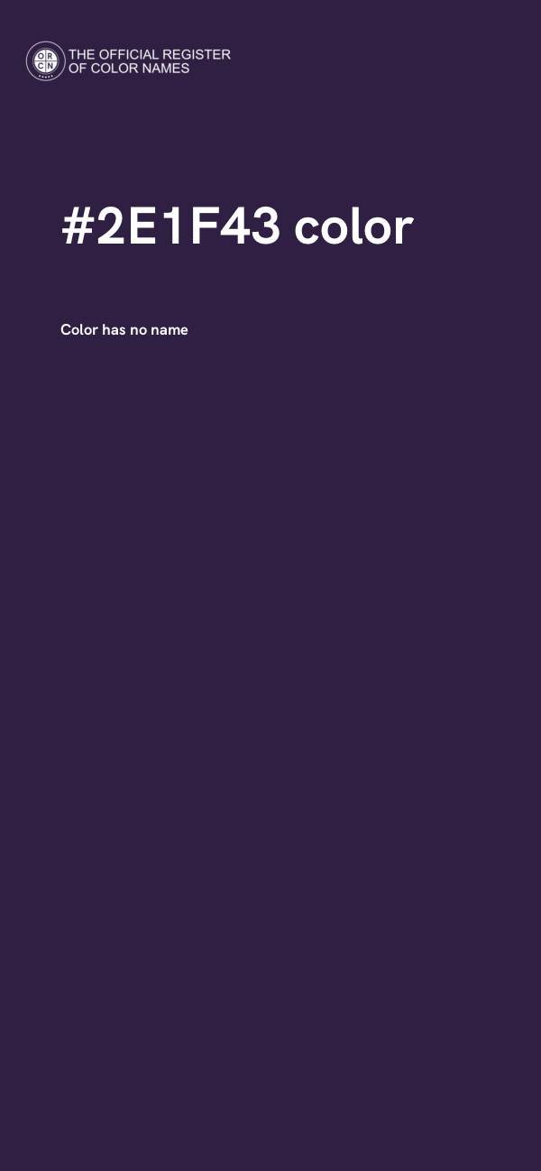 #2E1F43 color image