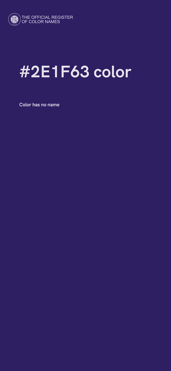 #2E1F63 color image