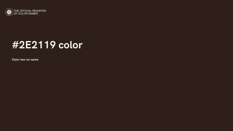 #2E2119 color image