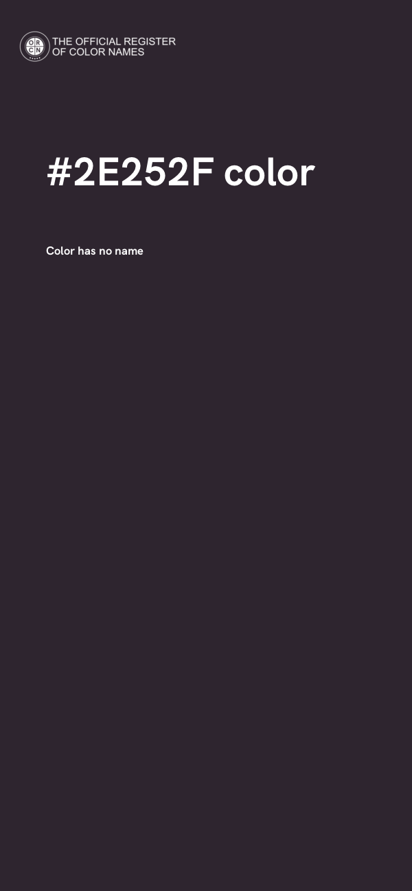 #2E252F color image