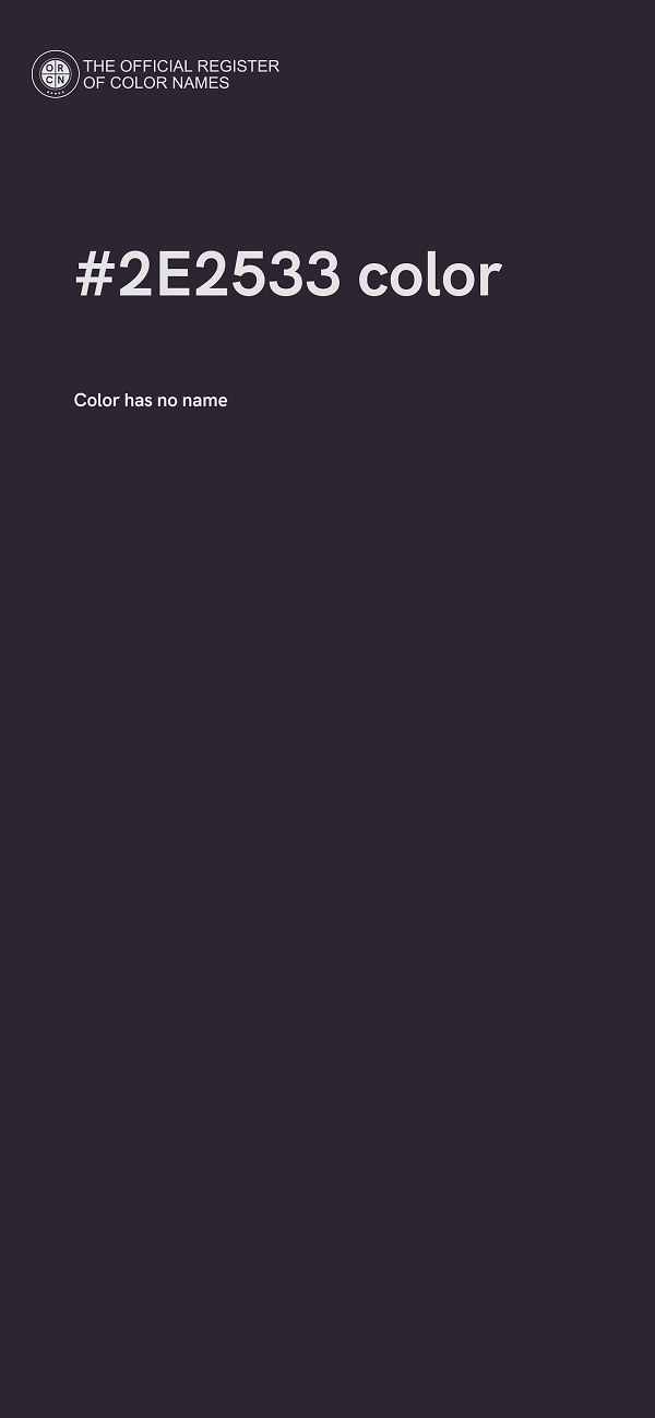 #2E2533 color image