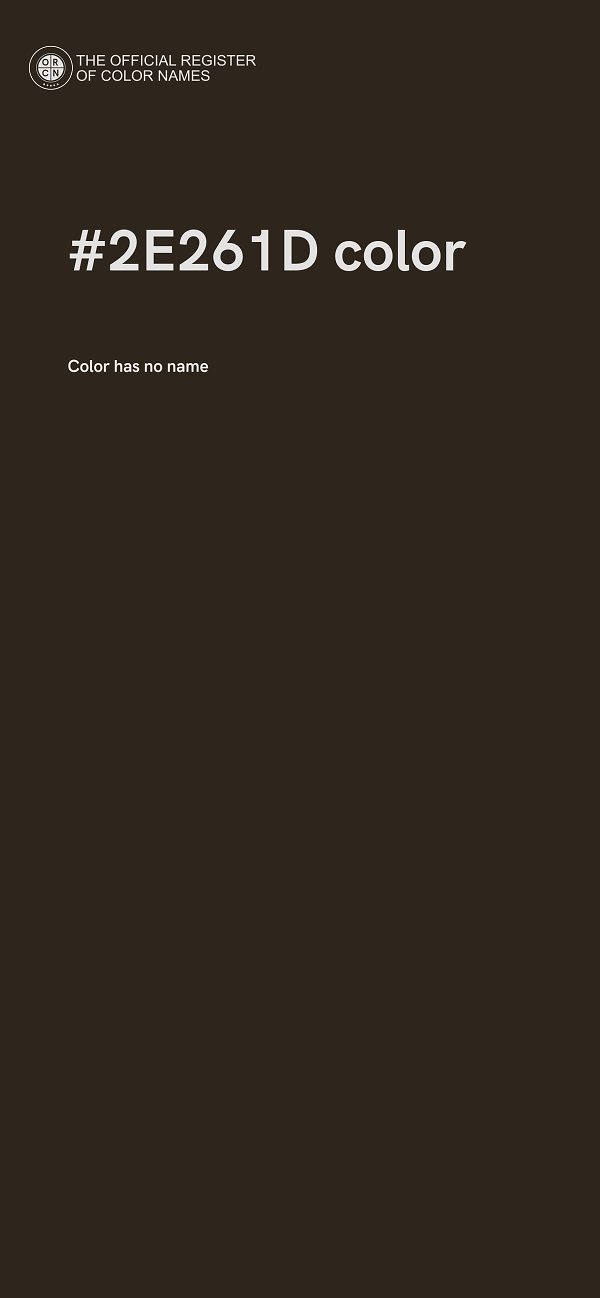 #2E261D color image
