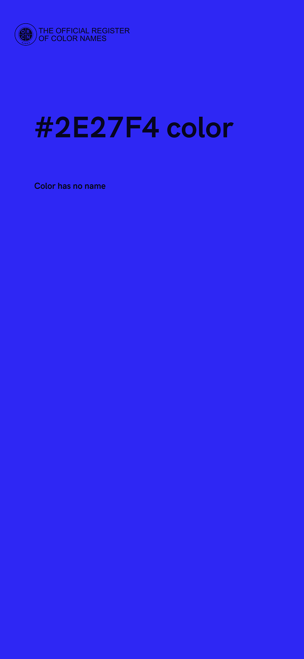 #2E27F4 color image