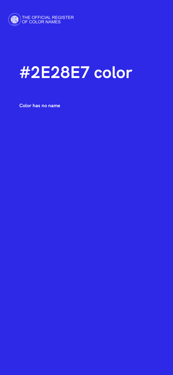 #2E28E7 color image