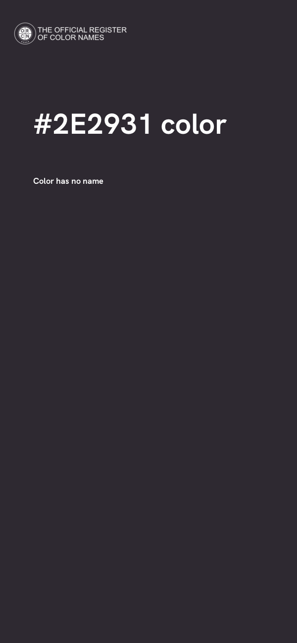 #2E2931 color image