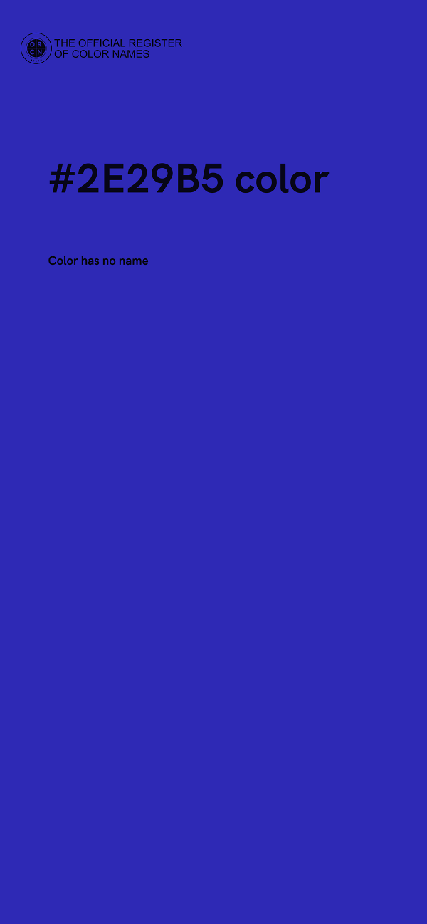 #2E29B5 color image