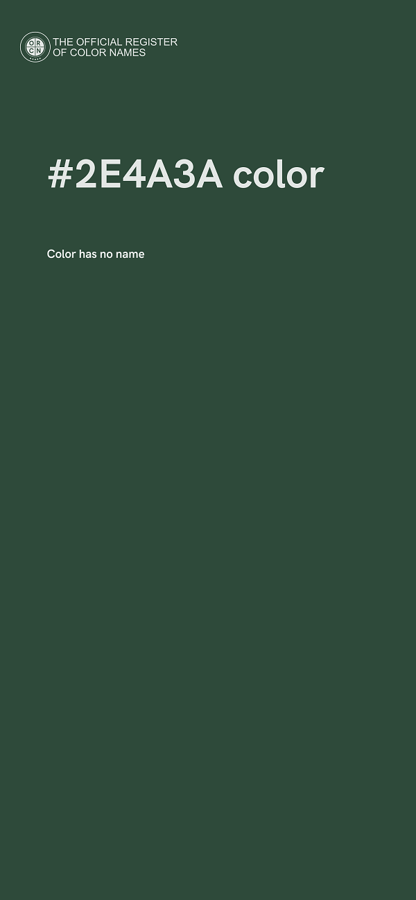 #2E4A3A color image