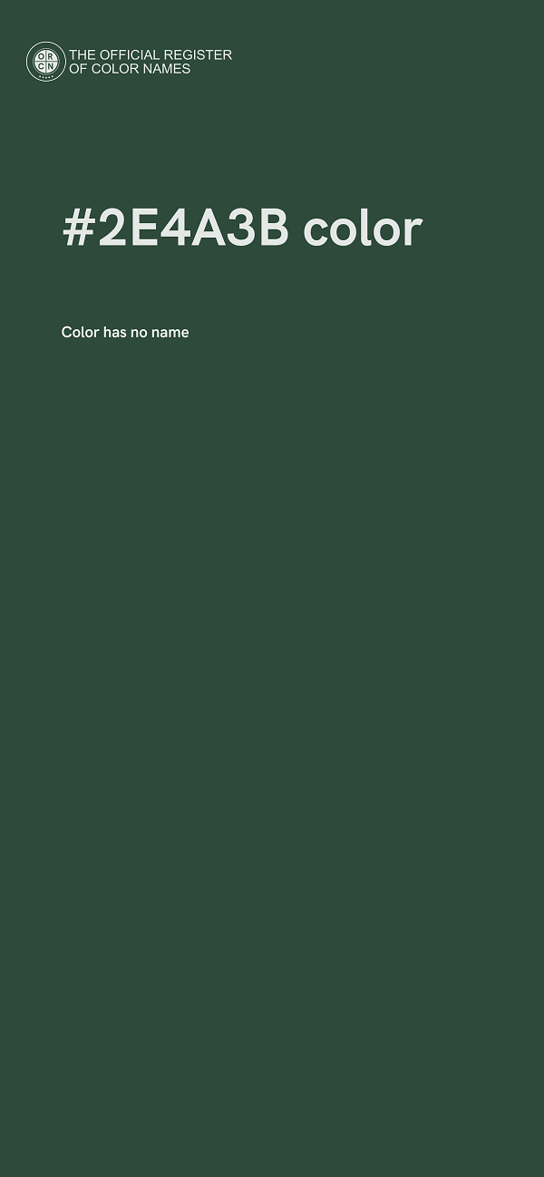 #2E4A3B color image