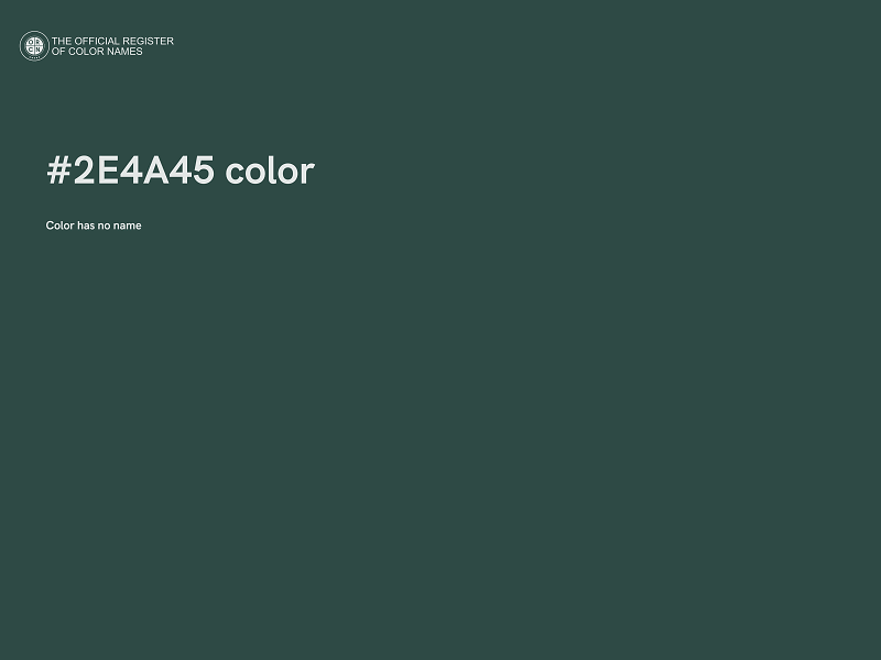#2E4A45 color image