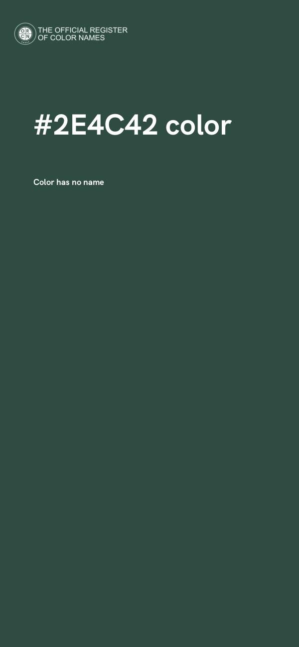 #2E4C42 color image