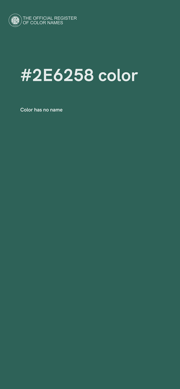 #2E6258 color image
