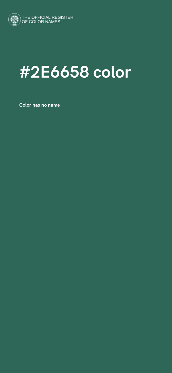 #2E6658 color image
