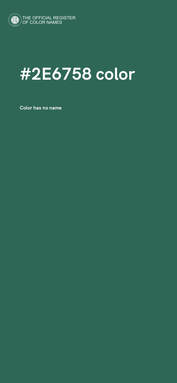 #2E6758 color image
