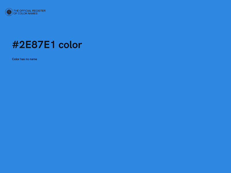 #2E87E1 color image