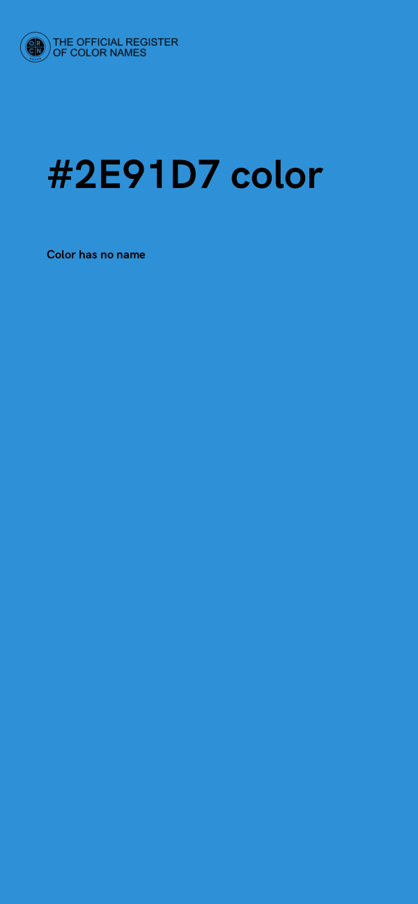 #2E91D7 color image