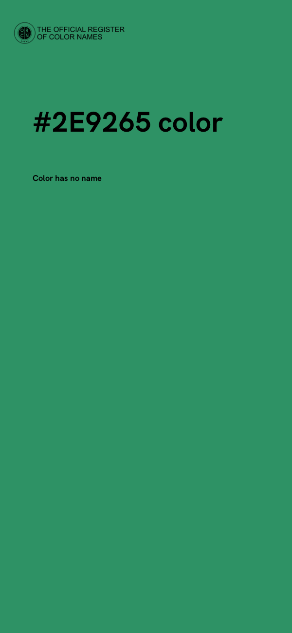 #2E9265 color image