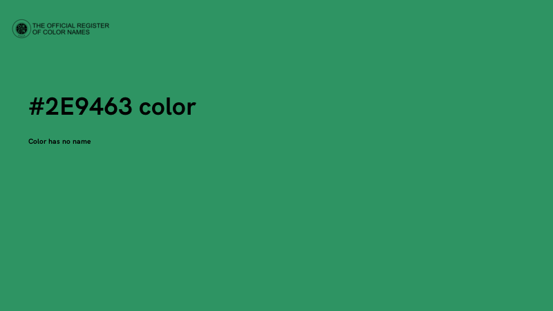#2E9463 color image
