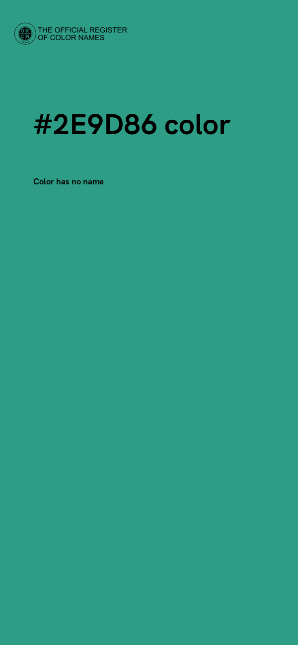 #2E9D86 color image