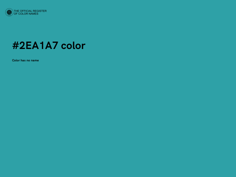 #2EA1A7 color image