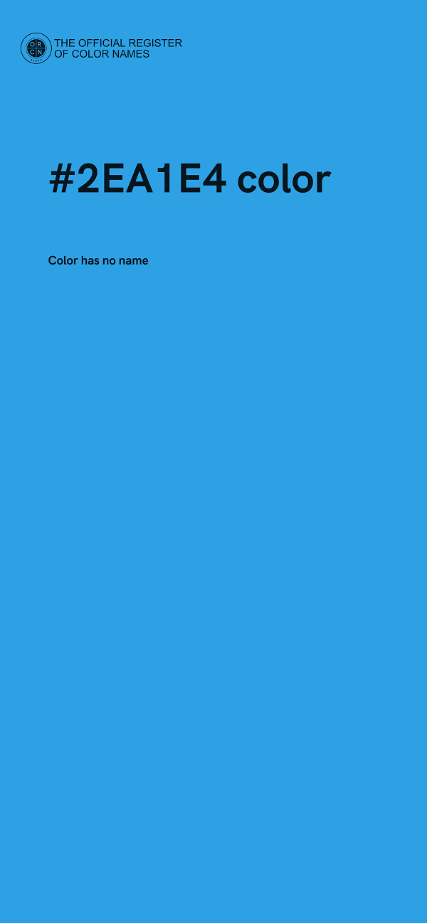 #2EA1E4 color image