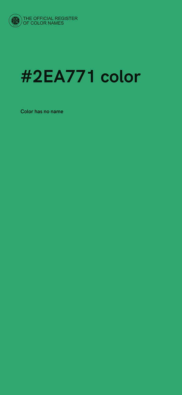 #2EA771 color image