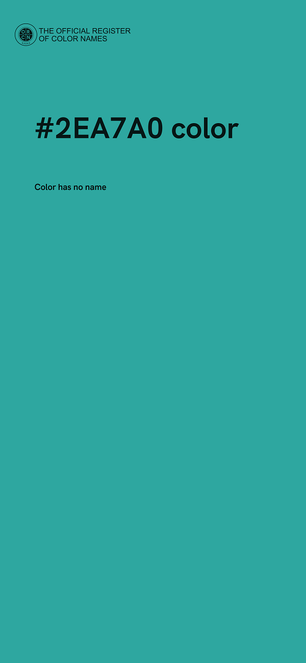 #2EA7A0 color image