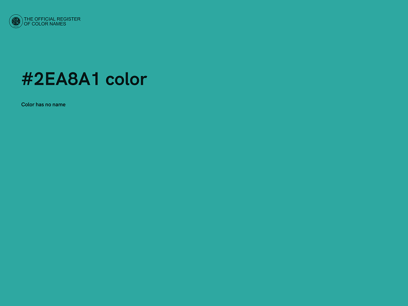 #2EA8A1 color image