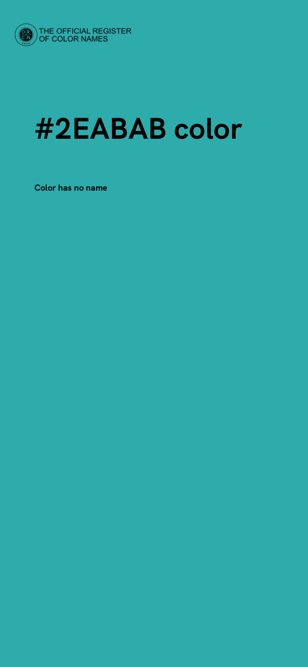 #2EABAB color image