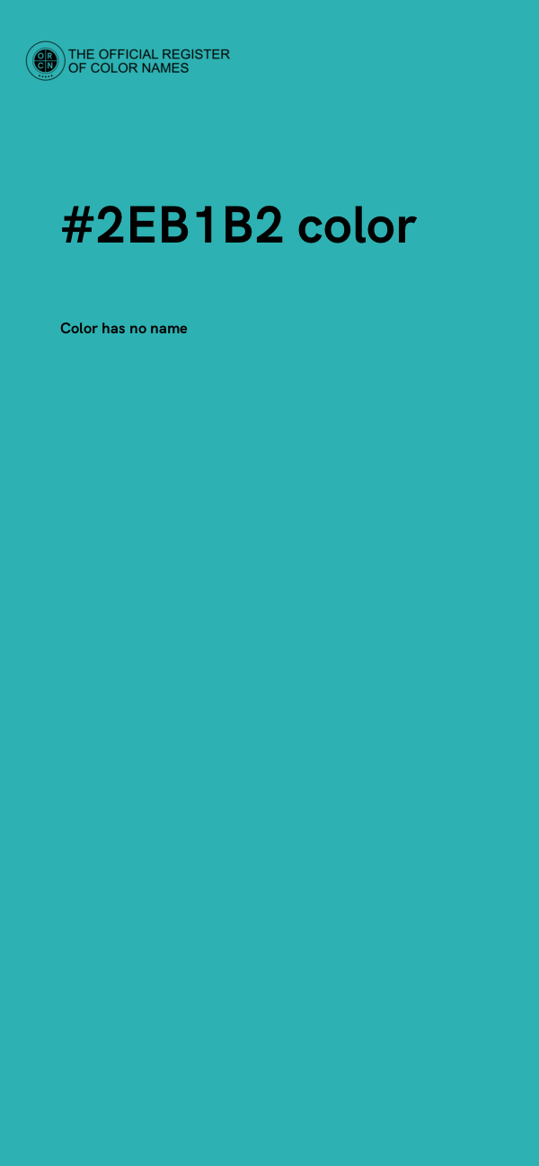 #2EB1B2 color image