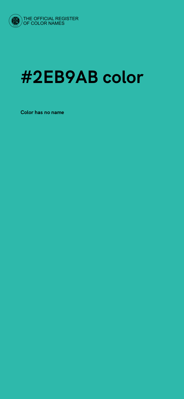 #2EB9AB color image