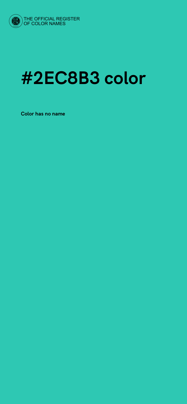 #2EC8B3 color image
