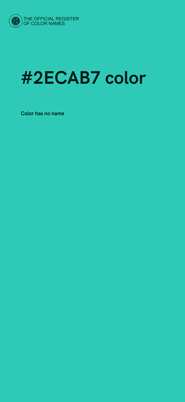#2ECAB7 color image