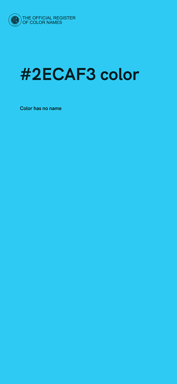 #2ECAF3 color image