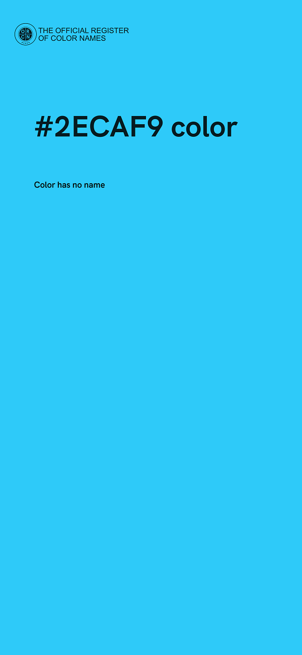 #2ECAF9 color image