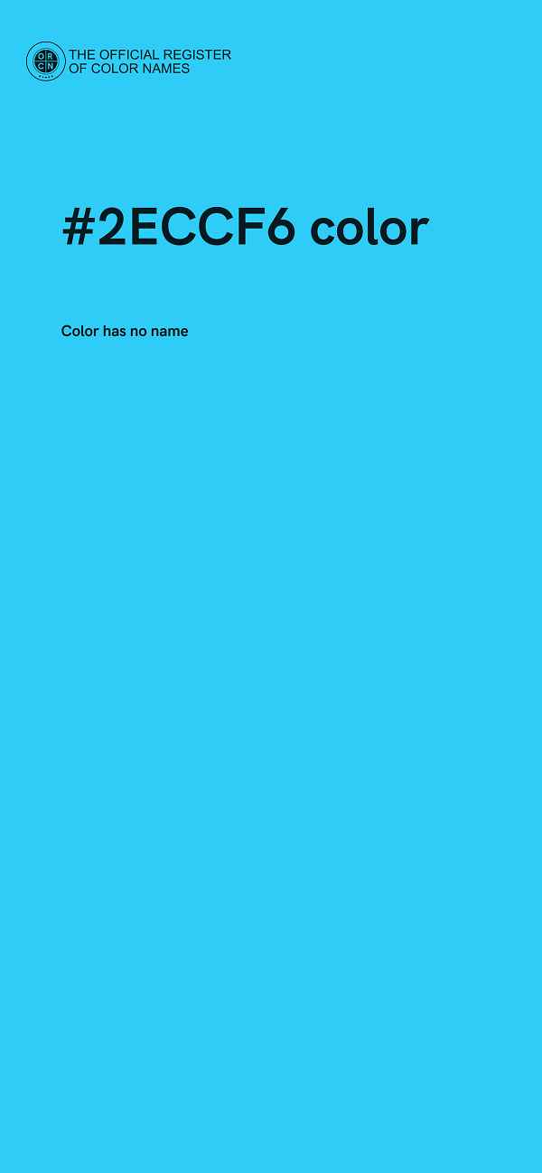 #2ECCF6 color image