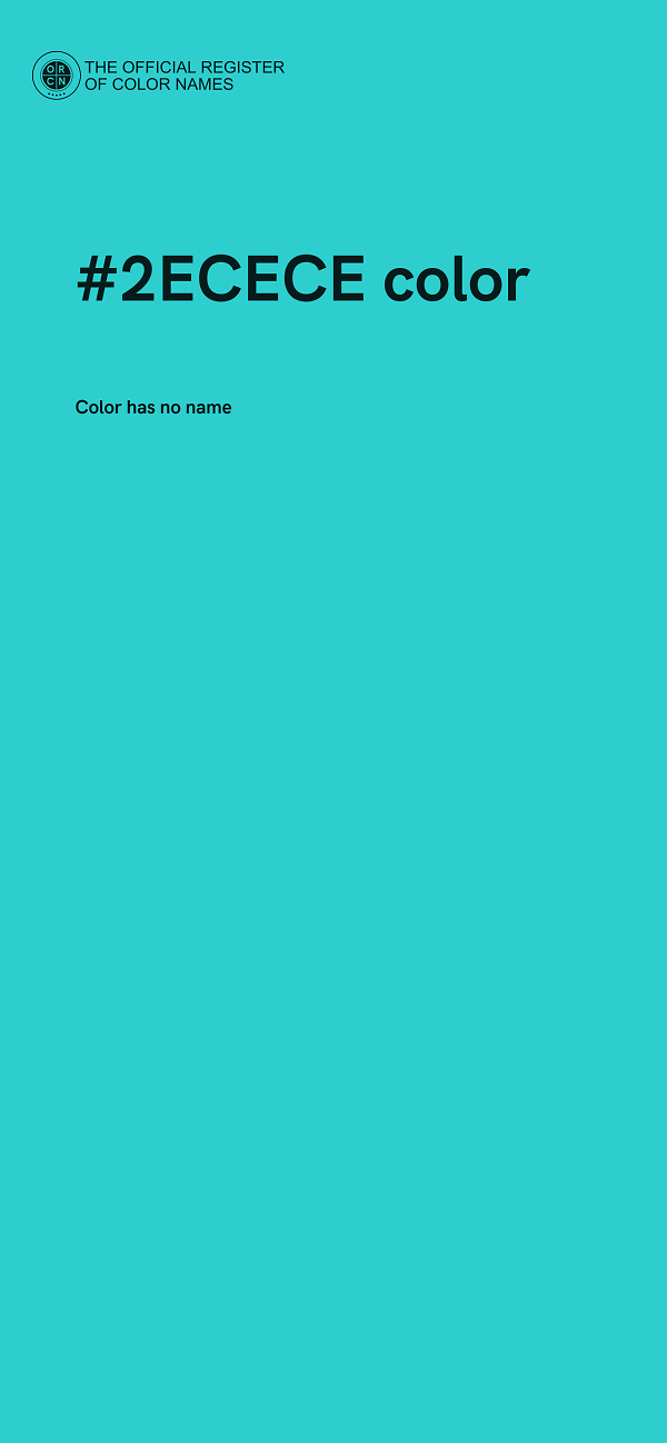 #2ECECE color image